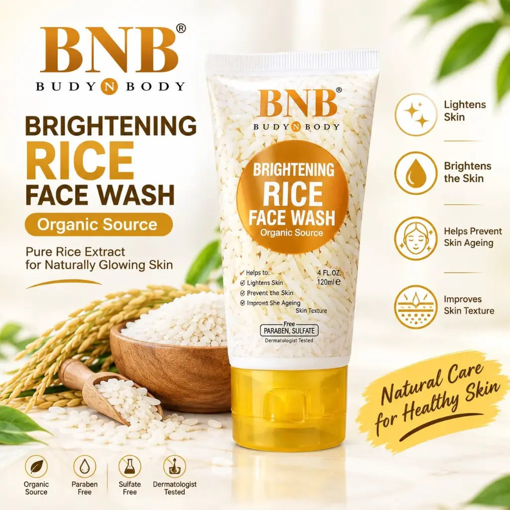 BNB RICE WHITENING FACE WASH